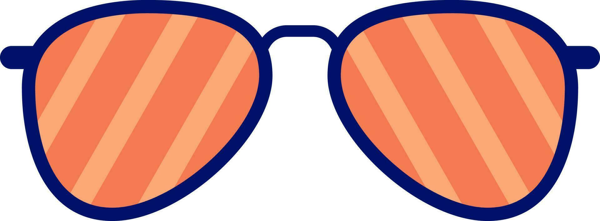 Isolated Stripe Party Goggles Icon In Flat Style. vector
