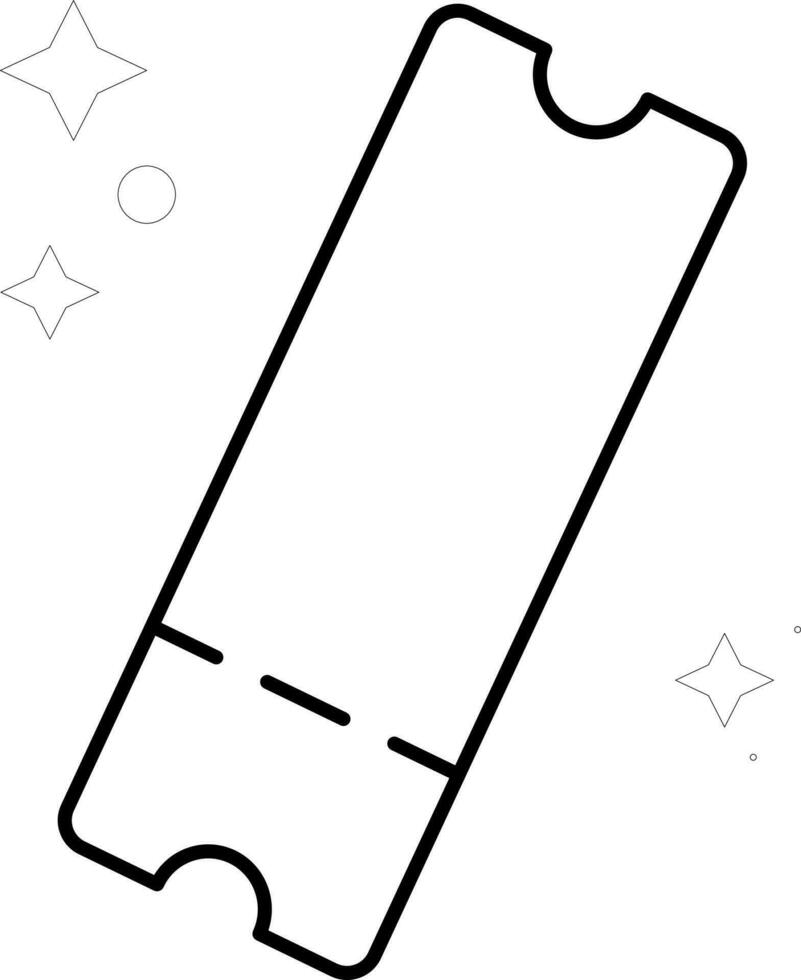 Copy Space Ticket Thin Linear Icon. vector