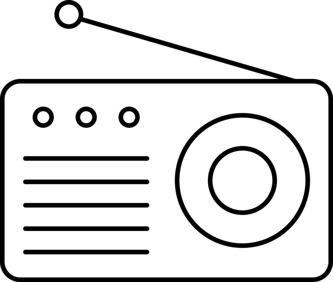 Isolated Radio Icon In Linear Style. vector