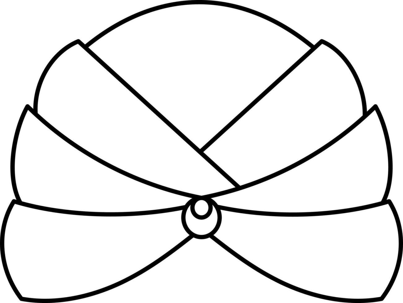ilustración de turbante icono en línea Arte. vector