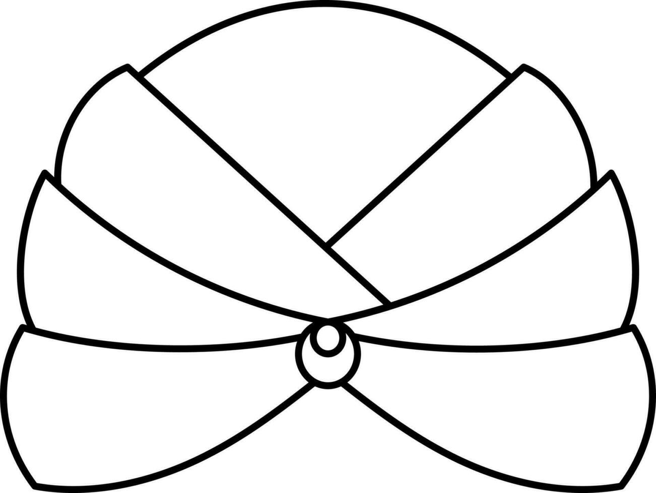 Illustration Of Turban Icon In Line Art. vector