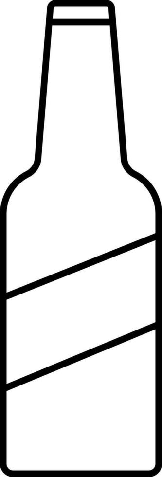 aislado champán botella lineal icono. vector