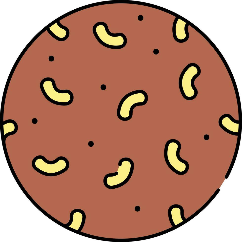 Rice Chikki Icon In Yellow And Brown Color. vector