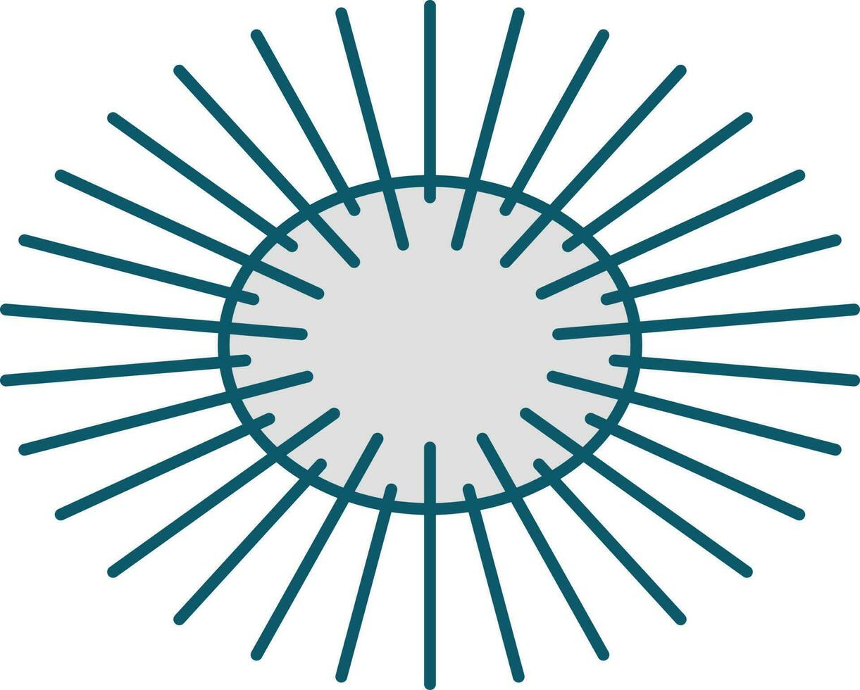 Blue Sea Urchin Icon On White Background. vector