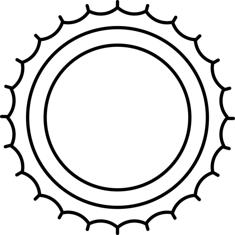 Isolated Bottle Cap Icon In Linear Style. vector