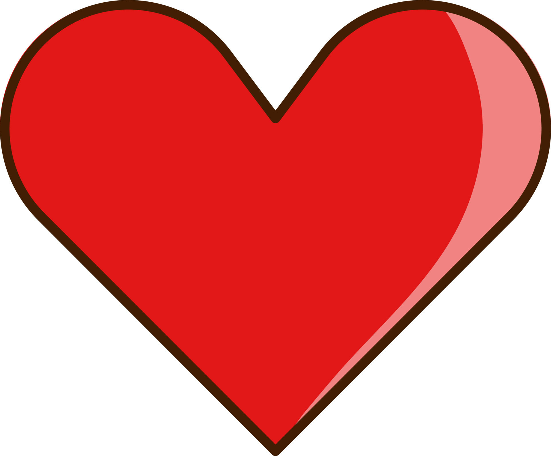 Flat Heart Icon Or Symbol In Red Color. 24156566 Vector Art at Vecteezy