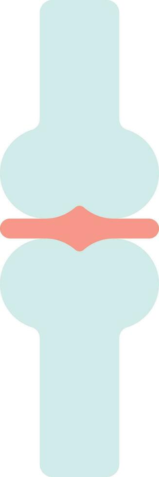 Red And Grey Joint Bone Icon Or Symbol. vector
