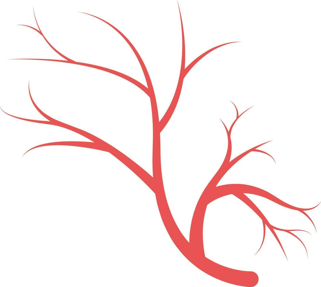 Blood Vessels Sem Icon In Flat Style. vector