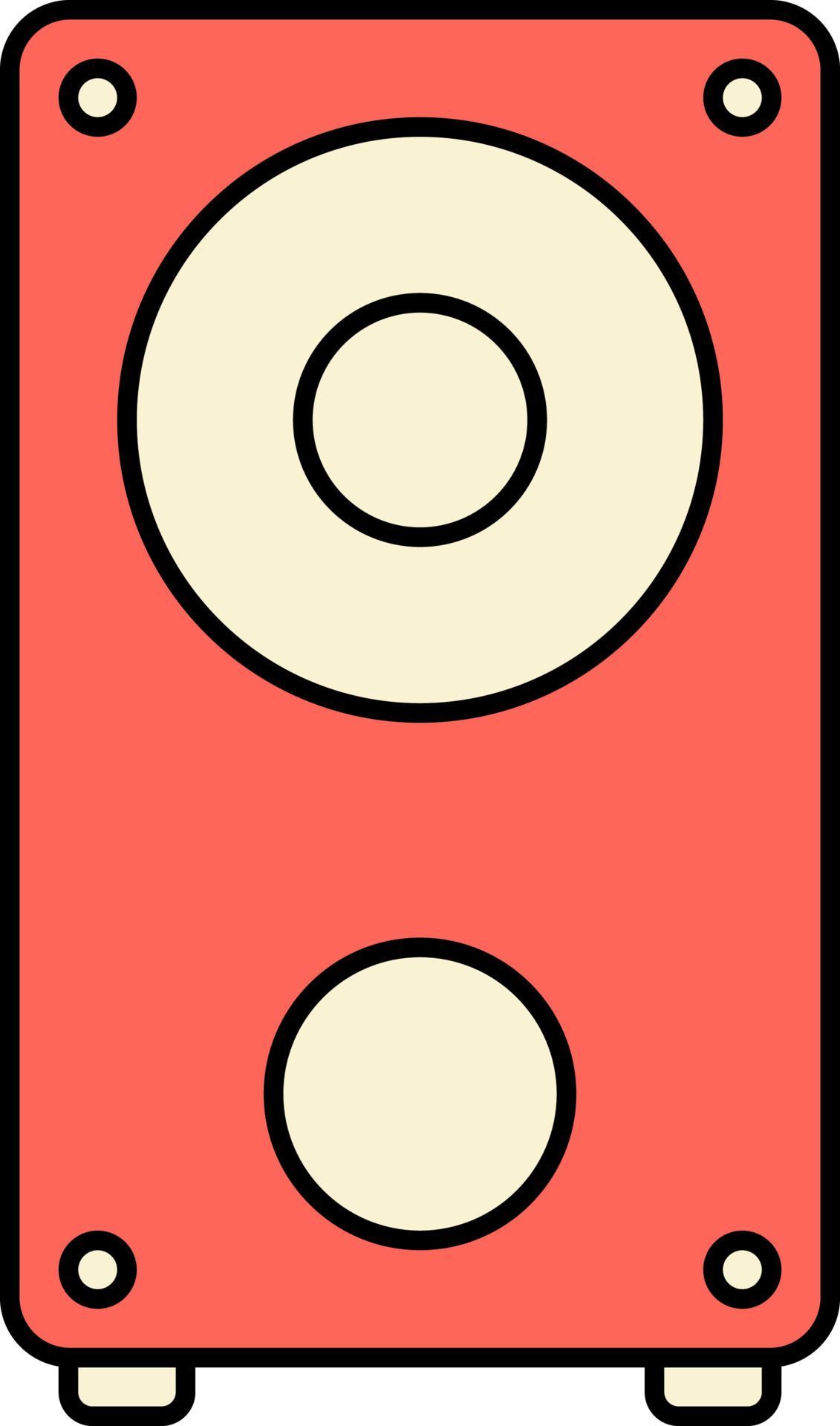 Sound Speaker Icon In Red And Yellow Color. 24156845 Vector Art at Vecteezy