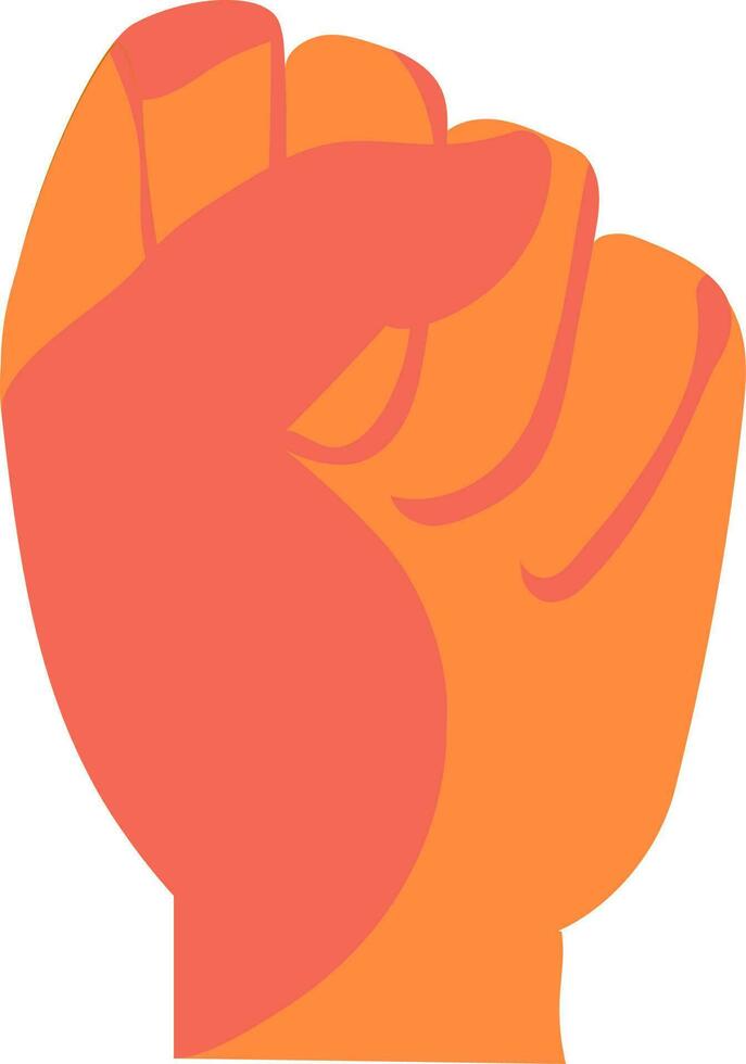 Isolated Hand Power Icon In Line Art. vector