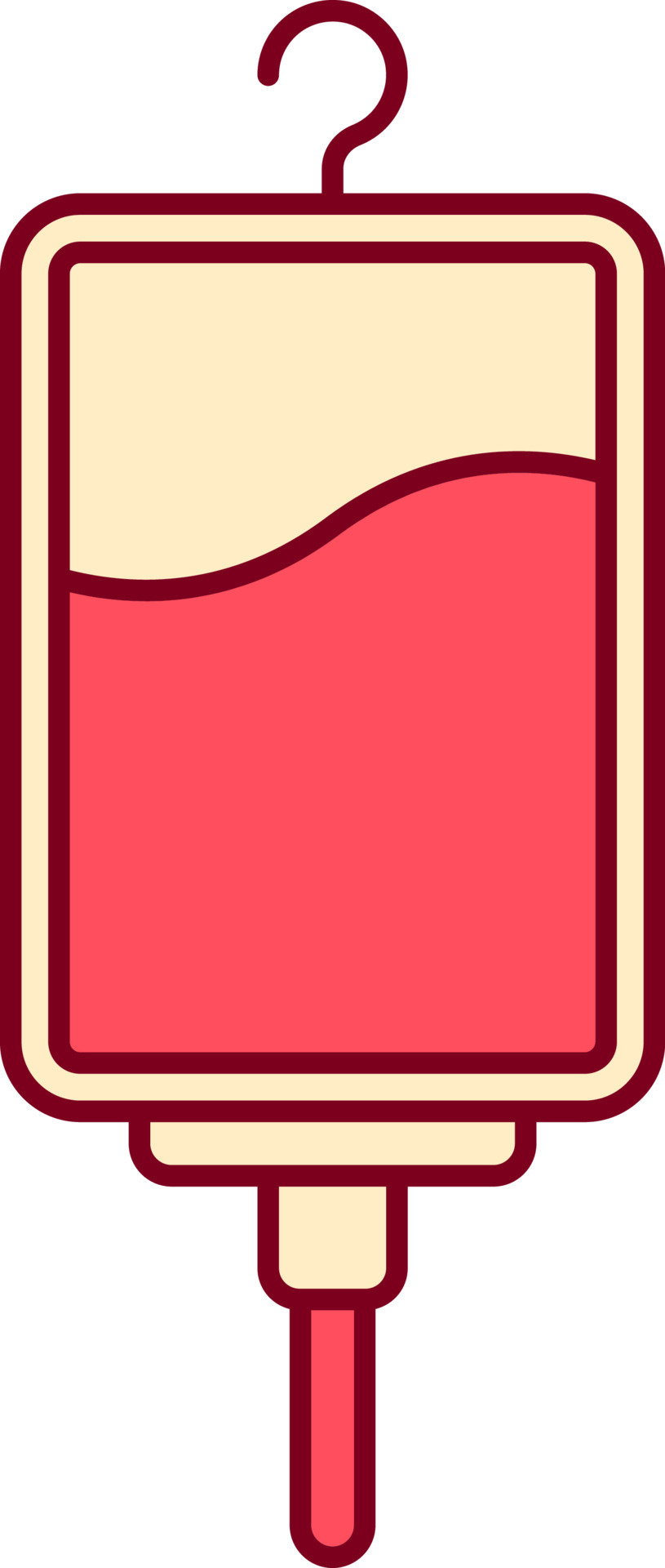 Isolated Blood Bag Icon In Red And Yellow Color. 24156895 Vector Art at
