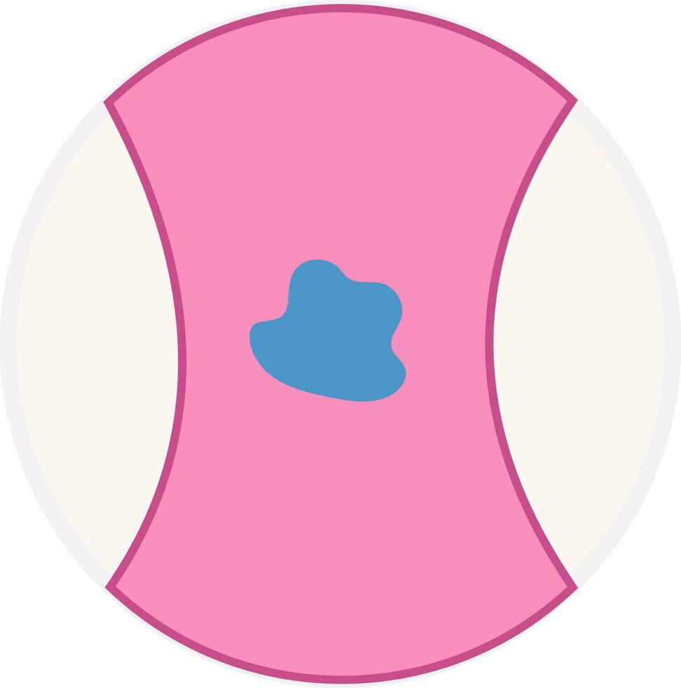 Flat Vagina Wetness Icon In Blue And Pink Color. vector