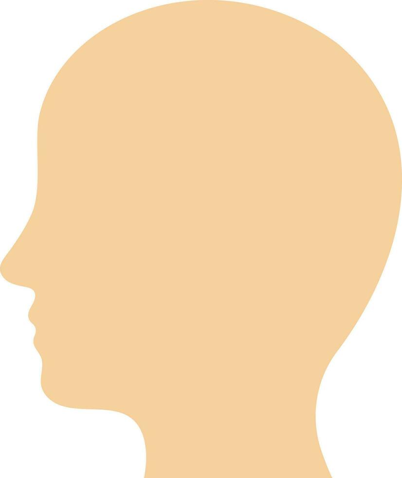 Yellow Illustration Of Male Baldness Icon. vector