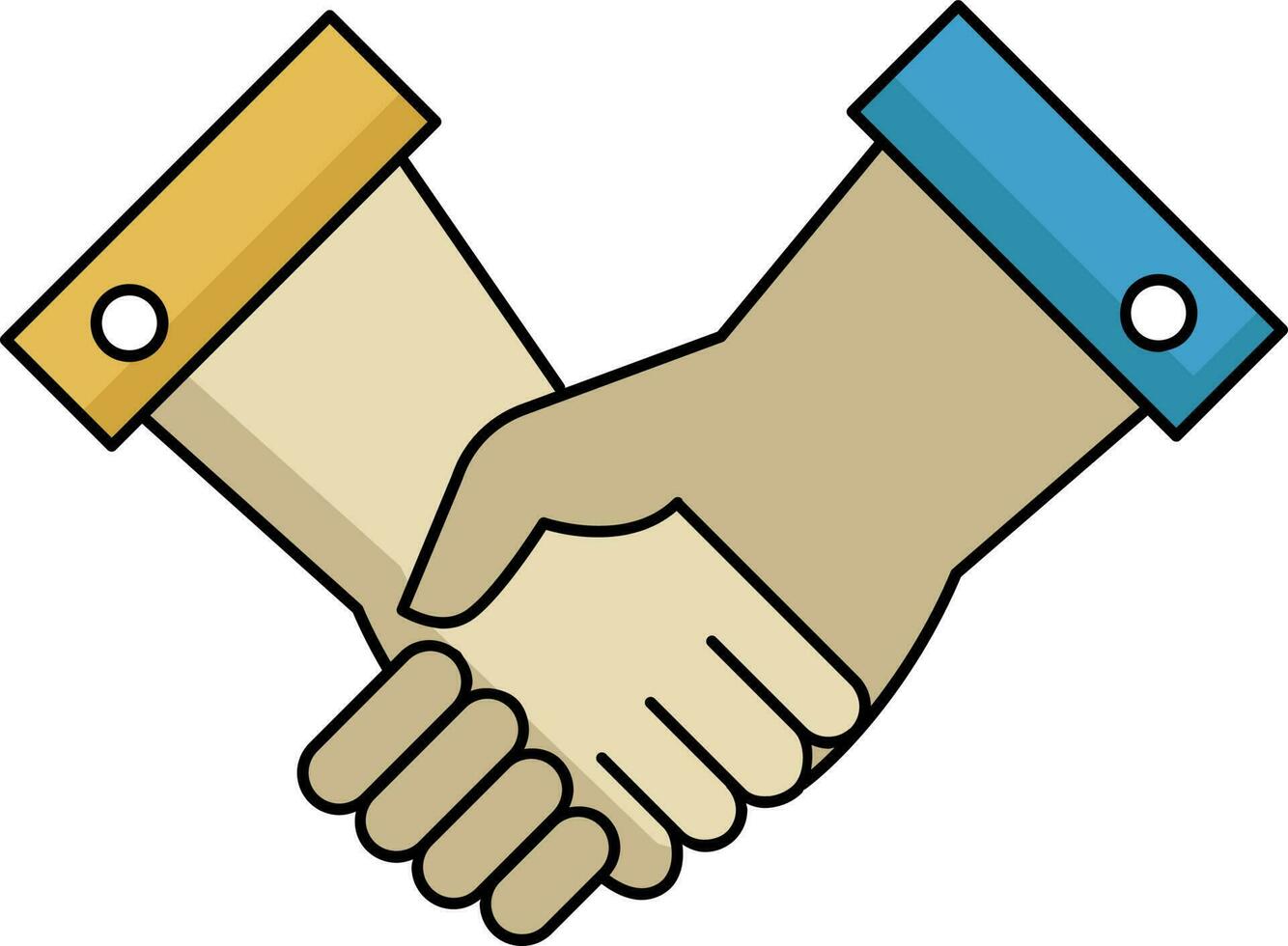 Handshake Symbol Or Icon In Flat Style. vector