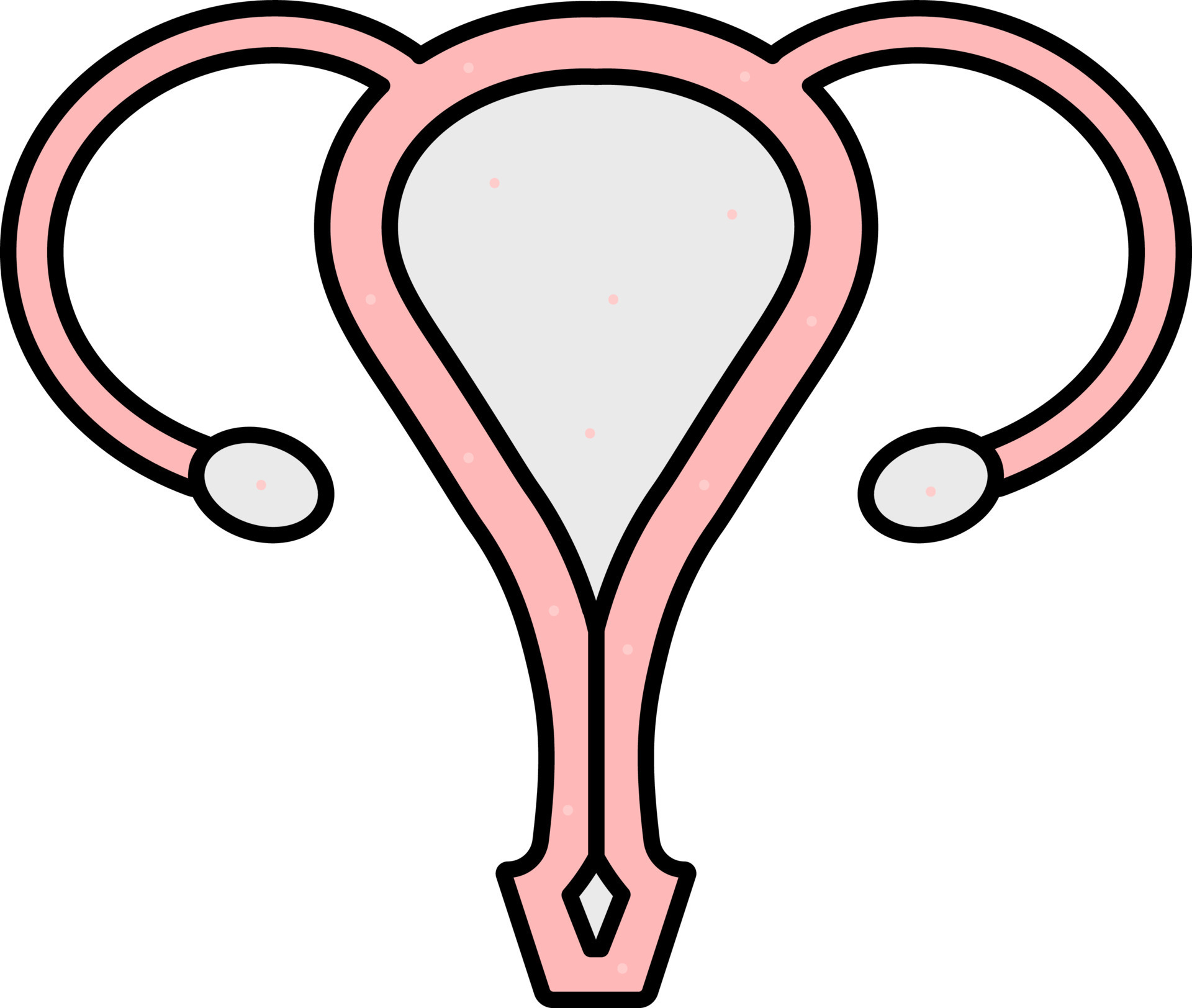 Flat Style Of Ovary Anatomy Pink icon. 24157047 Vector Art at Vecteezy