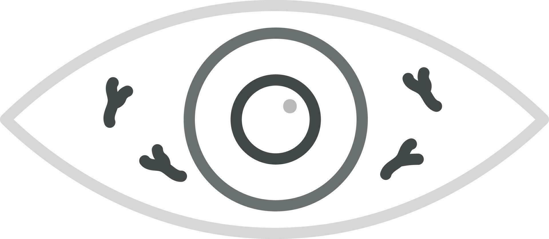 Beautiful Human Eye Icon In Grey Line Art. vector