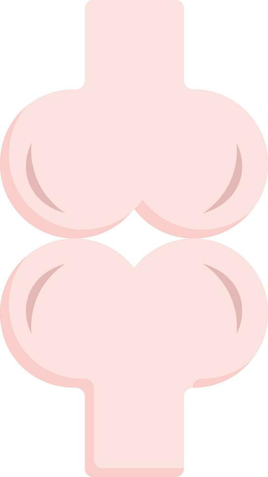 Flat Joint Anatomy Icon In Pink Color. vector