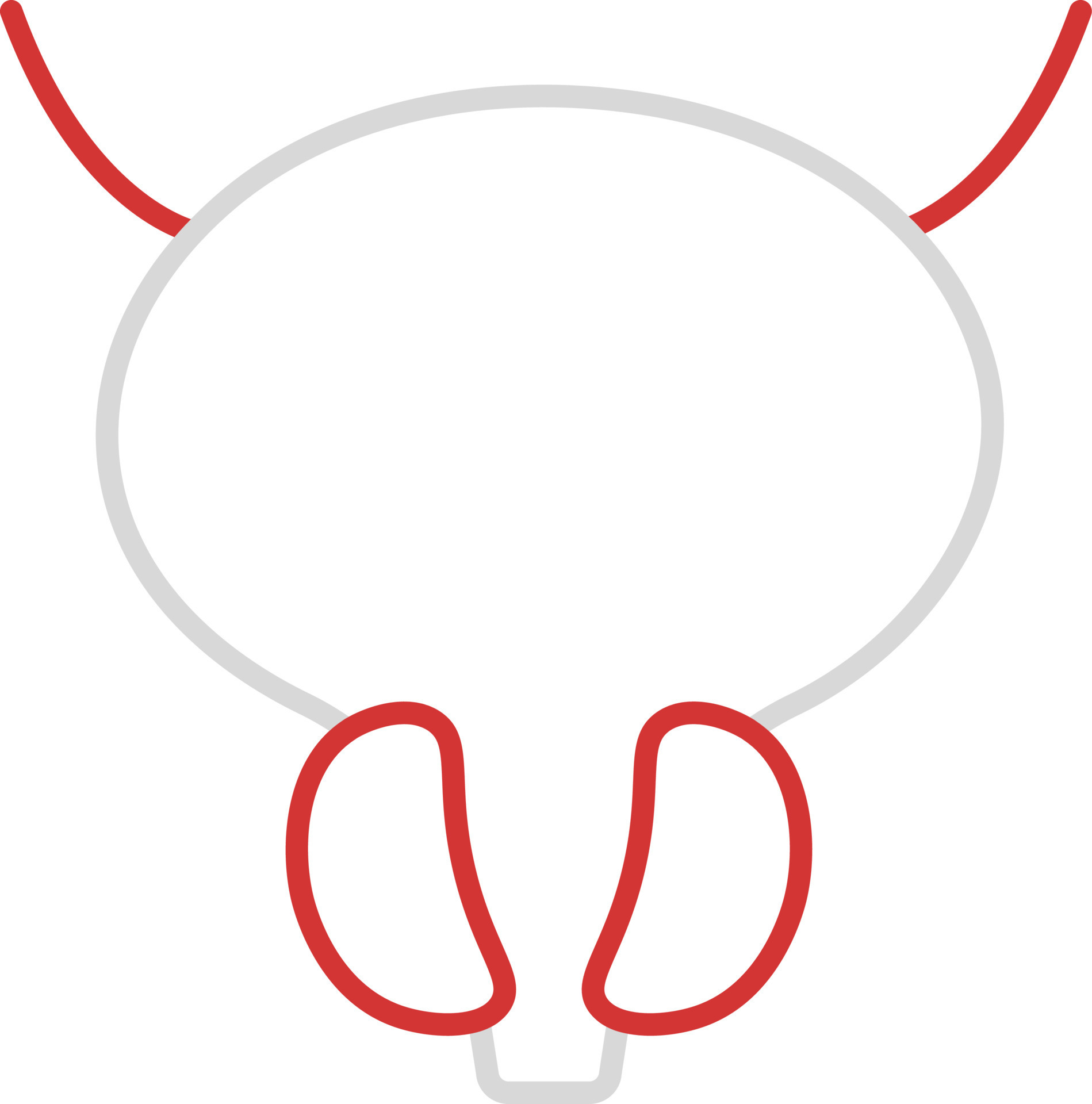 Grey And Red Prostate Gland Anatomy Thin Line Icon. 24157072 Vector Art