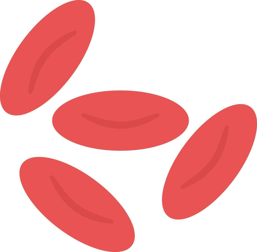 Red Blood Cells Icon Or Symbol In Flat Style. vector