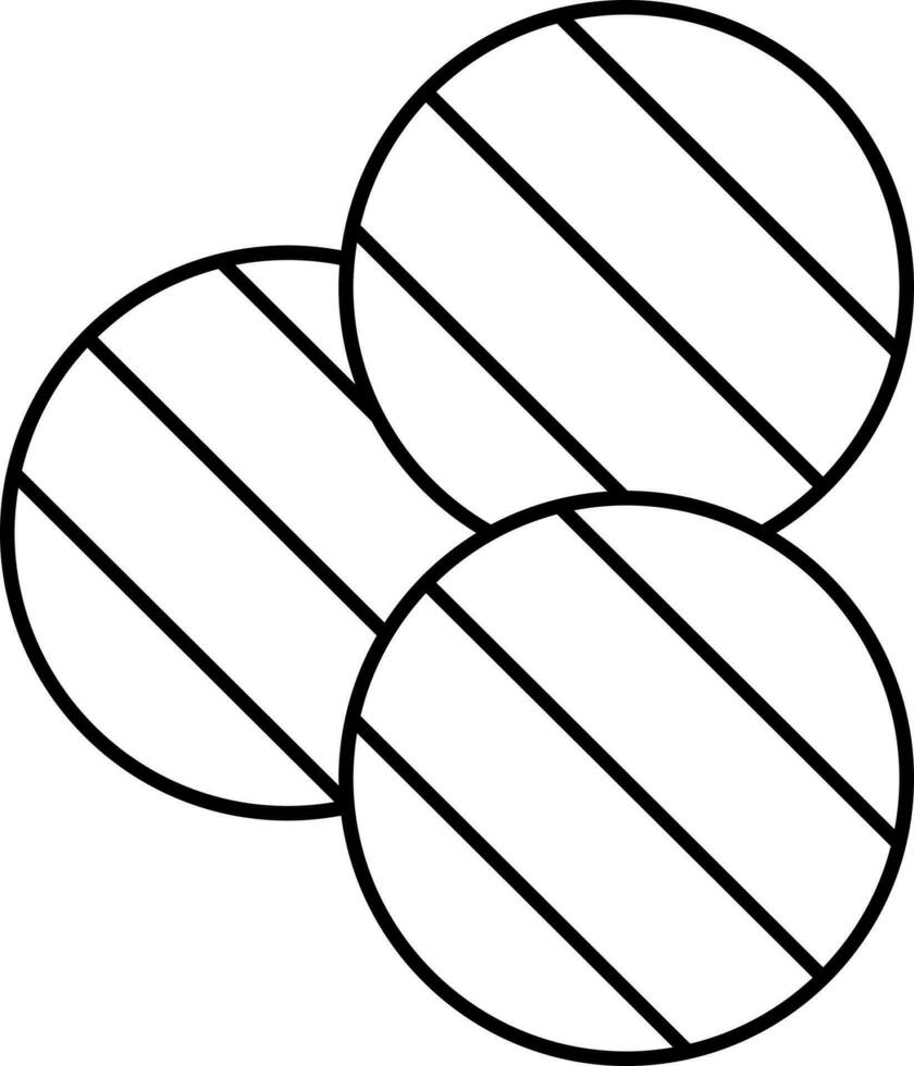 Black Line Art RGB Icon Or Symbol. vector