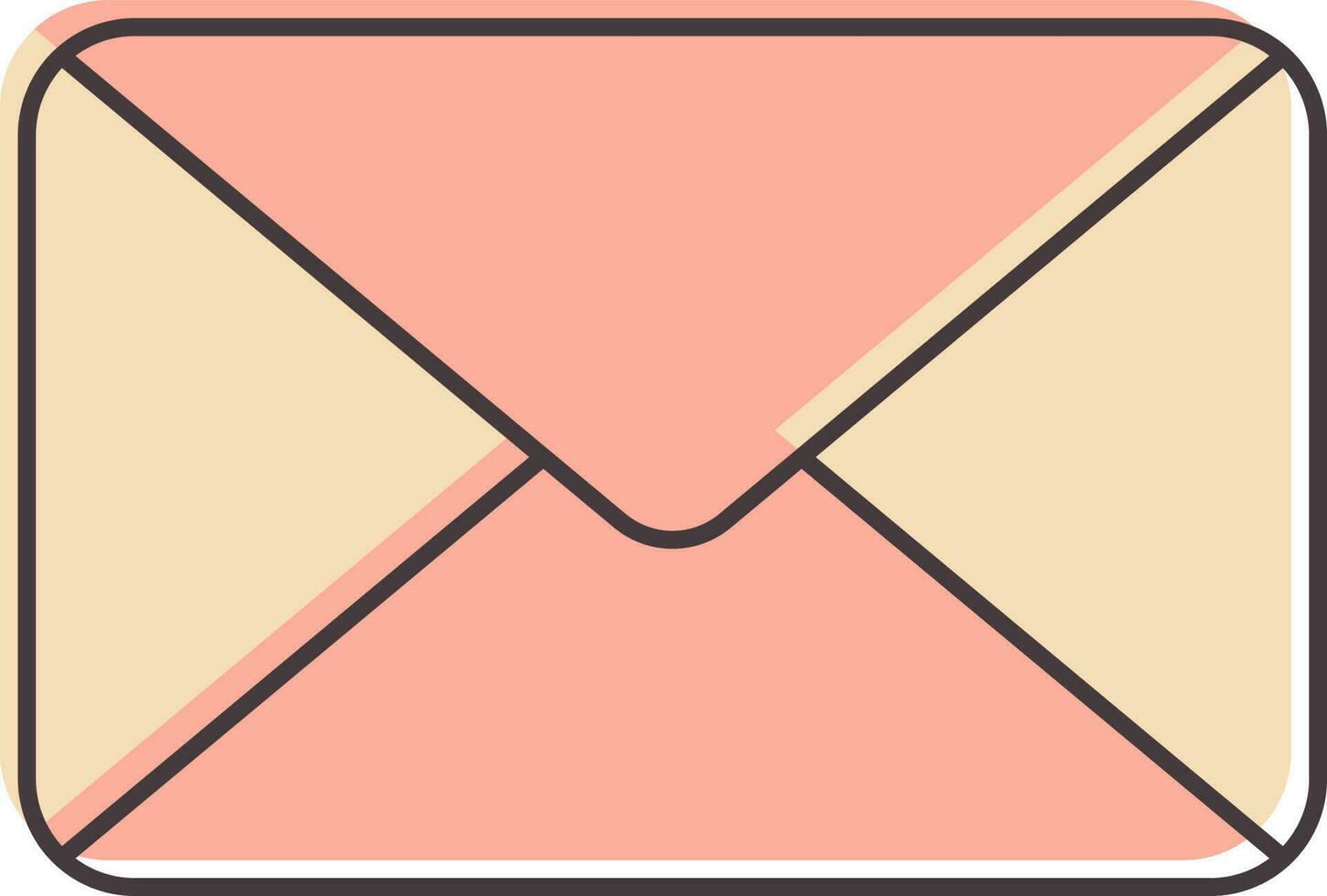 Envelope Icon In Pink Color. vector