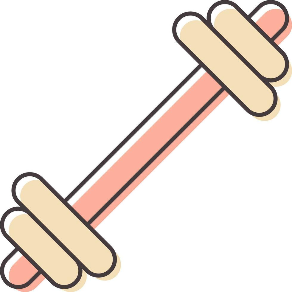 Isolated Dumbbell Icon In Pink Color. vector