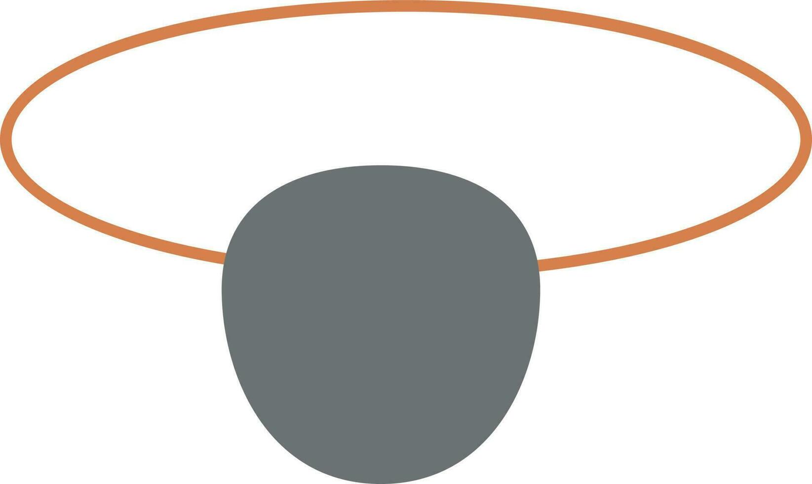One Eye Patch Icon In Gray And Brown Color. vector