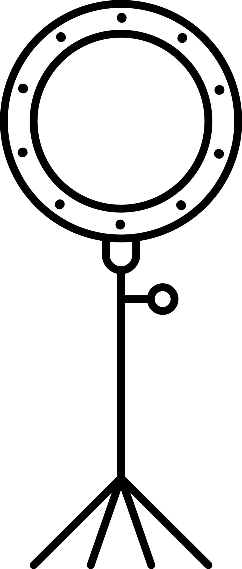 Isolated Ring Light Icon In Black Outline. 24157166 Vector Art at Vecteezy