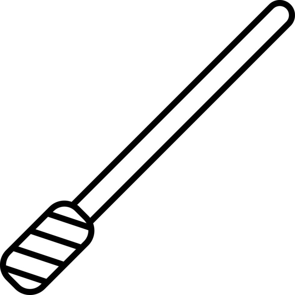 Baton Stick In Black Outline. vector