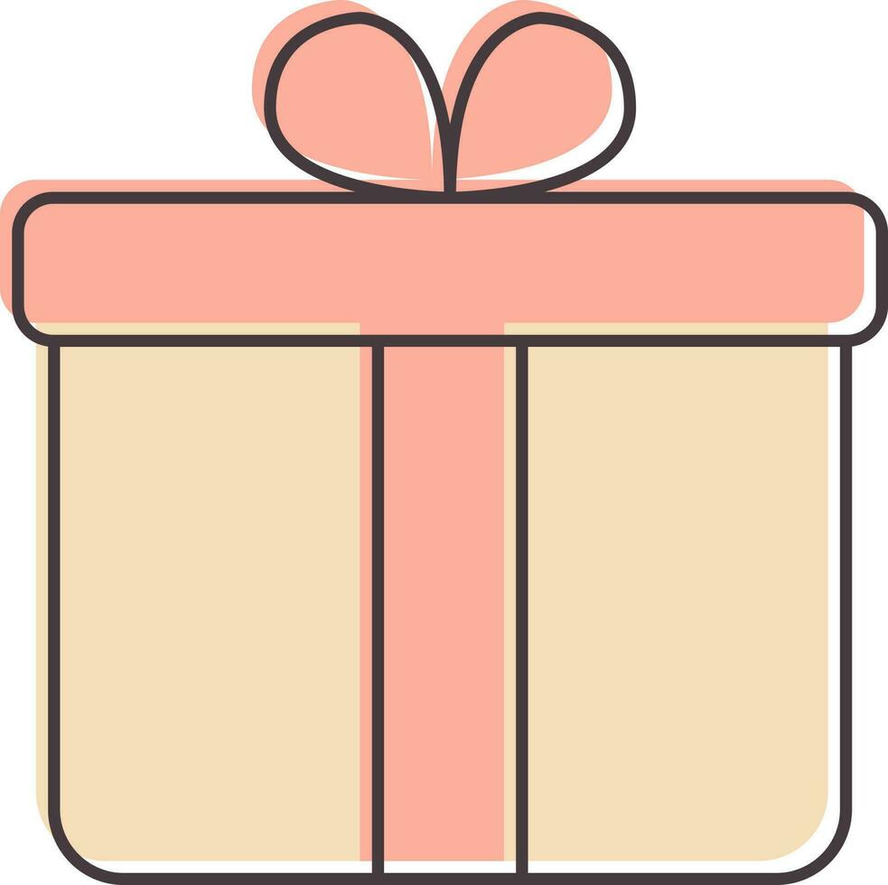 aislado regalo caja icono en plano estilo. vector