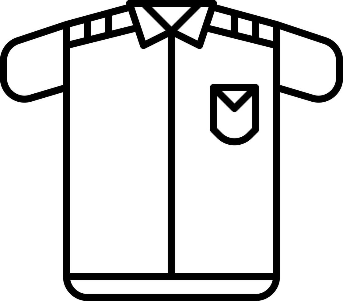 Illustration of Uniform Icon In Line Art. vector