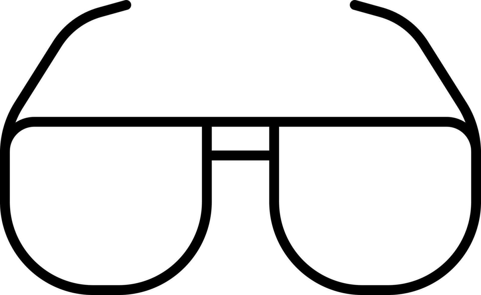 Flat Style Goggle Icon In Black Line Art. vector