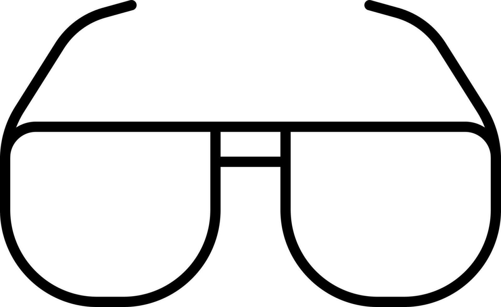 Flat Style Goggle Icon In Black Line Art. vector