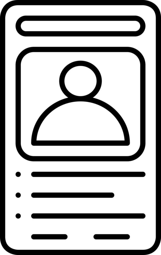 Missing Poster Icon In Black Outline. vector