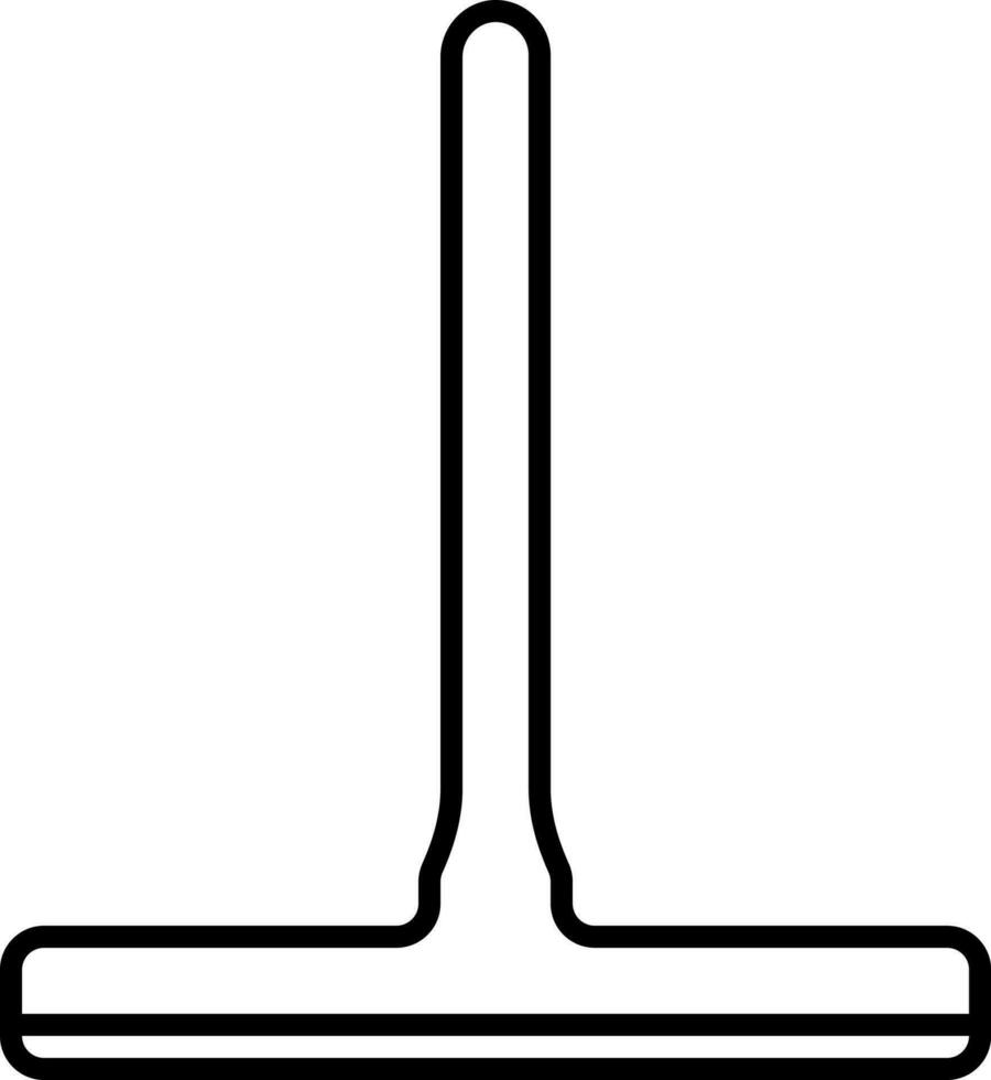 Black Outline Illustration Of Wiper Icon. vector