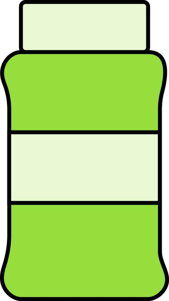 Bottle Icon In Green Color. vector