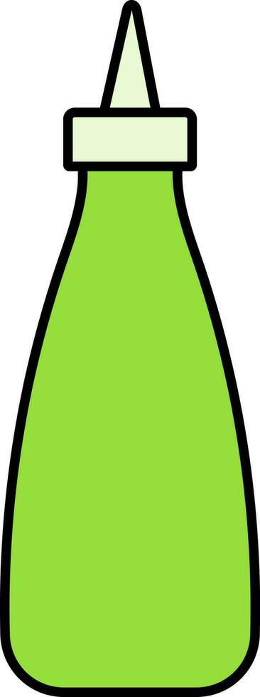 Squeeze Bottle Icon In Green Color. vector