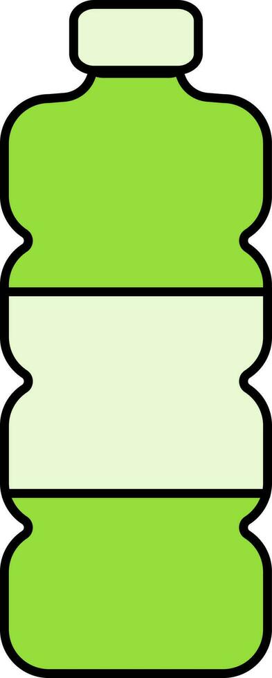Plastic Bottle Icon In Green Color. vector