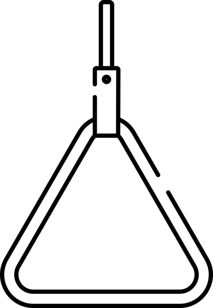 triángulo marco con Correa para percha icono en línea Arte. vector