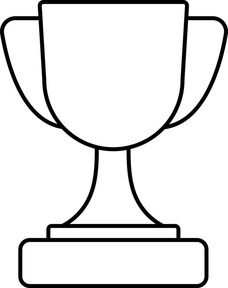 negro contorno ilustración de trofeo taza icono. vector