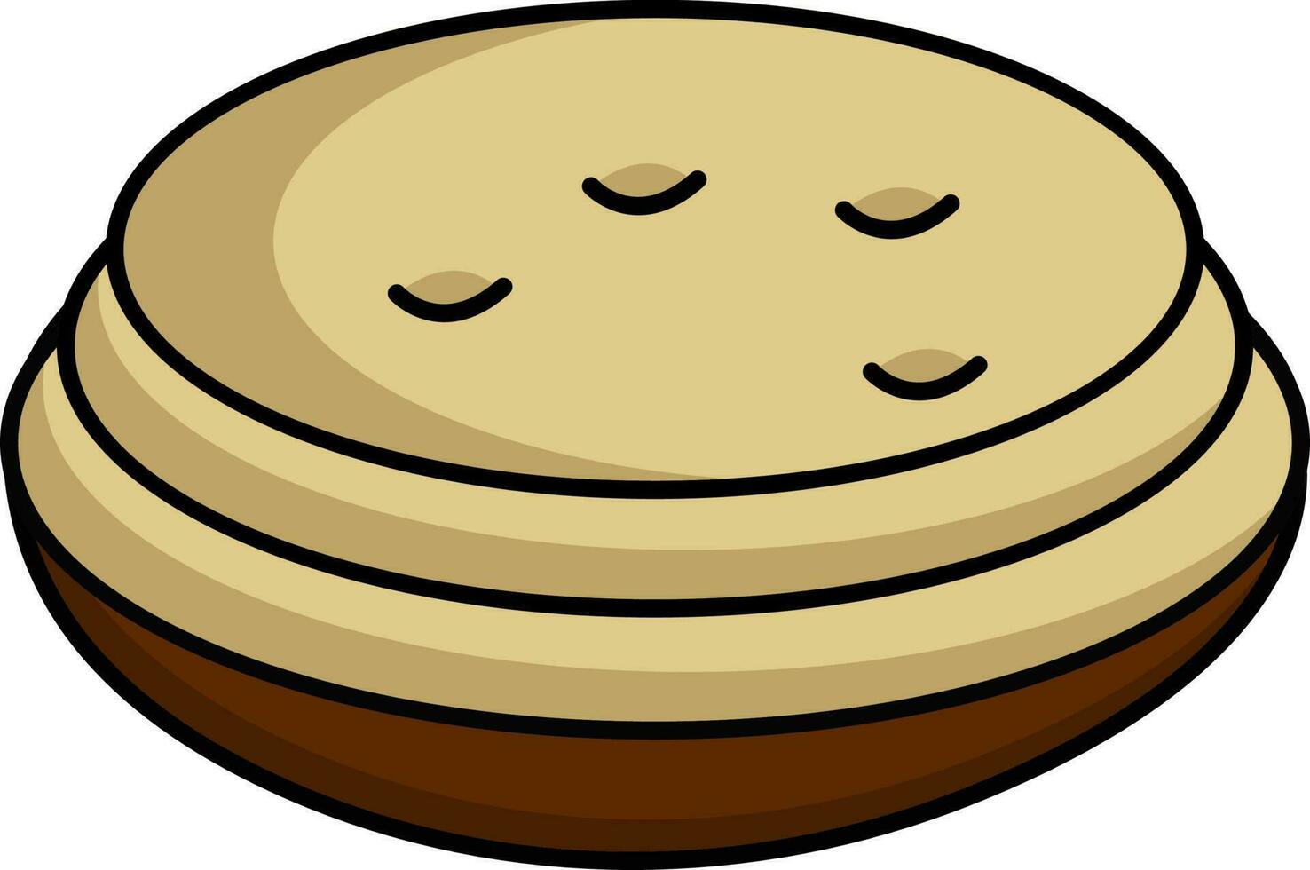 Isolated Rice Pot Icon In Yellow And Brown Color. vector