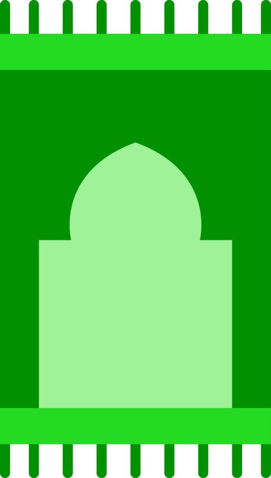 Flat Illustration Of Rug Green Icon. vector