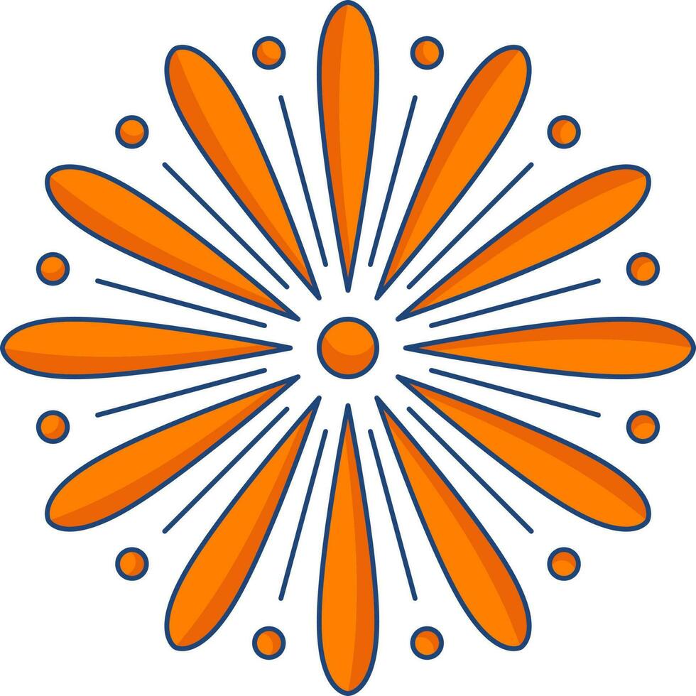 Illustration Of Firework Icon In Flat Style. vector
