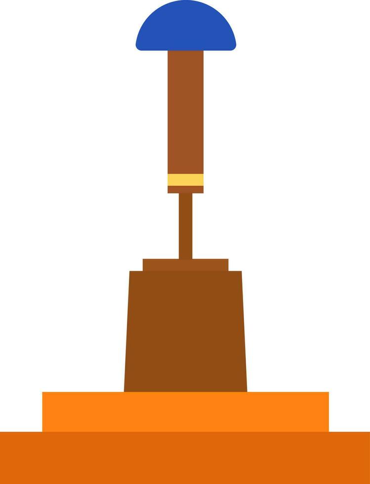 Illustration of Amar Jawan Jyoti Icon In Flat Style. vector