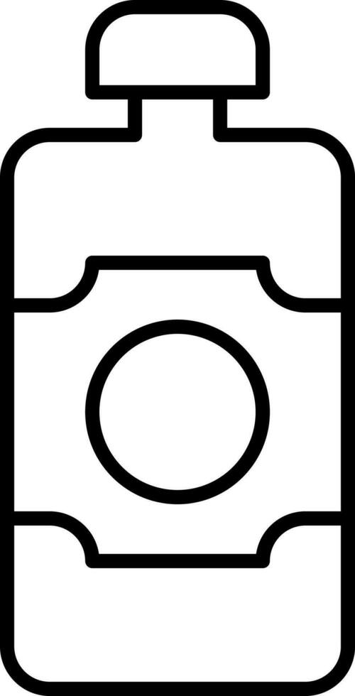 Isolated Perfume Bottle Icon In Black Thin Line Art. vector