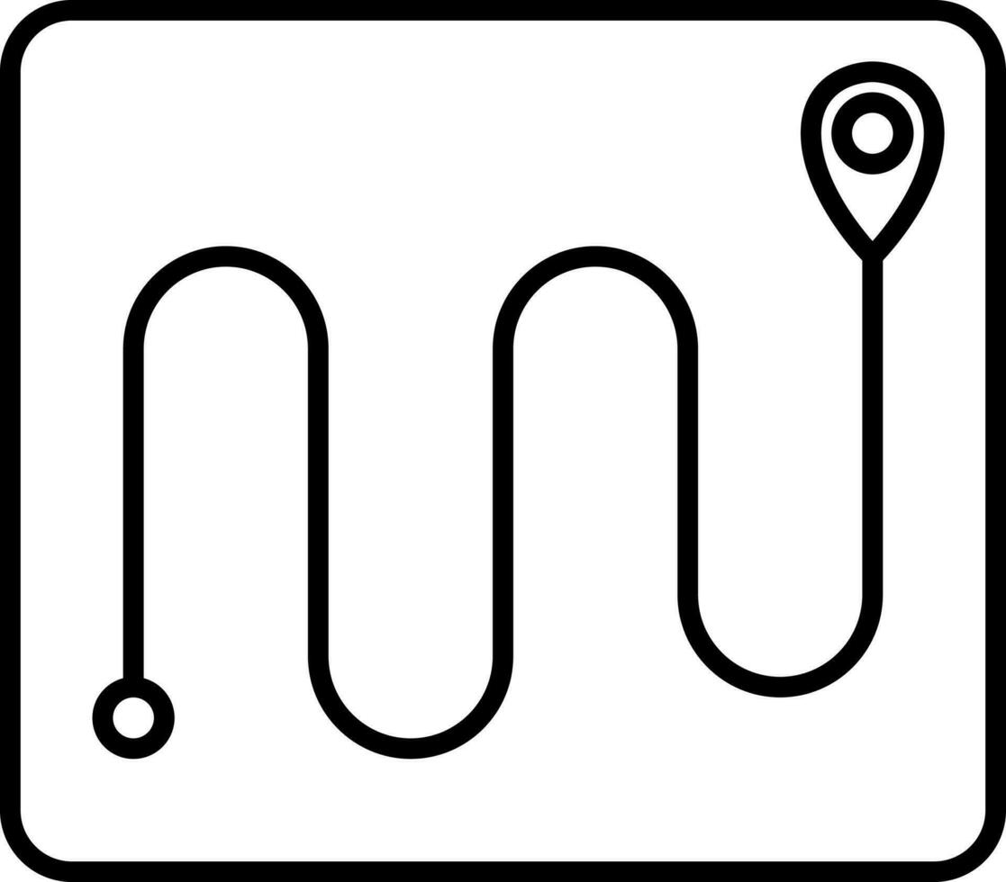 Street Location Point Map Line Art Icon. vector