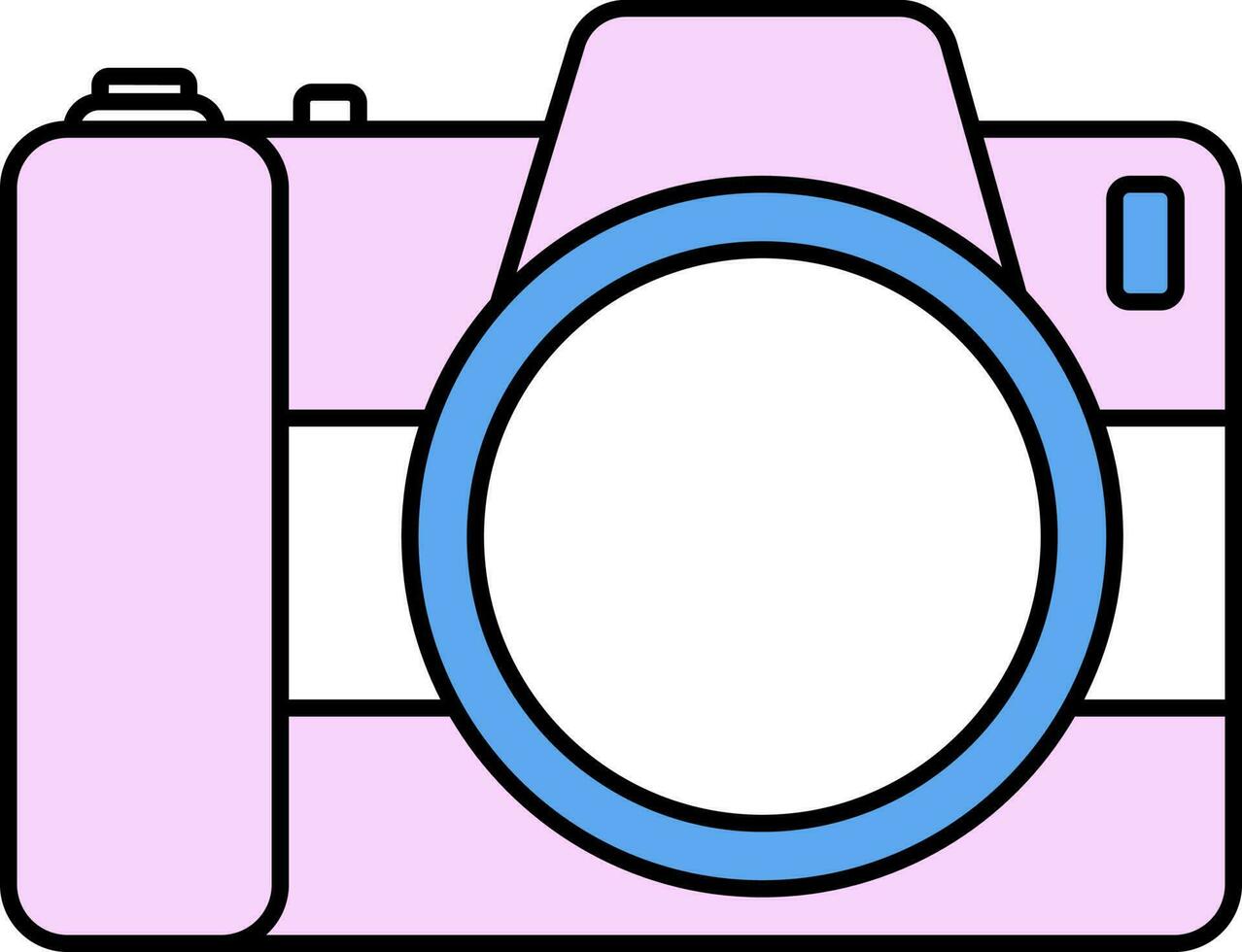 rosado y azul ilustración de cámara icono. vector