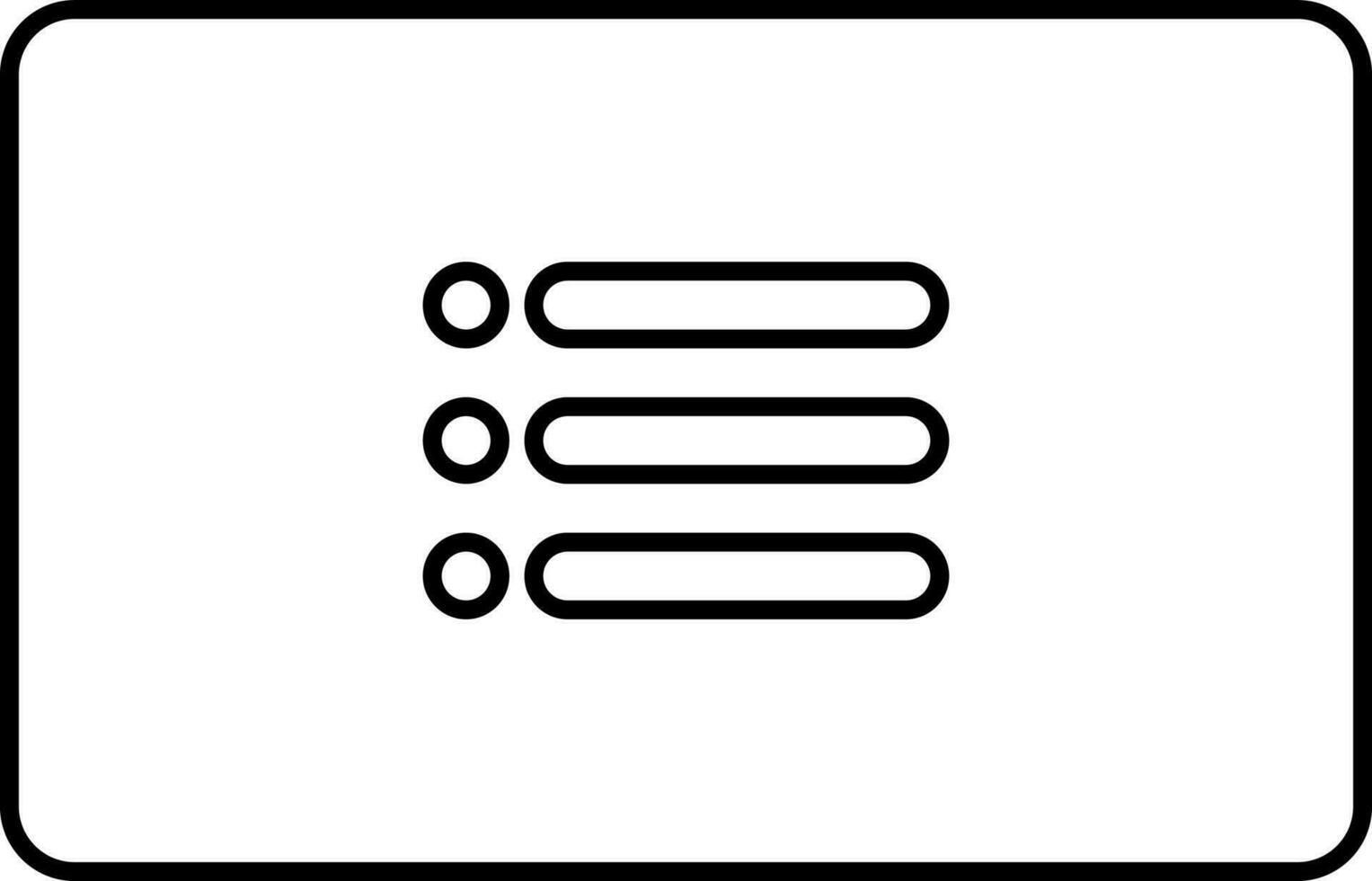 Black Outline Illustration Of Bullet List Icon. vector