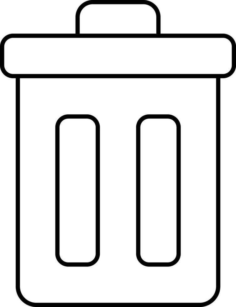 Black Stroke Delete Icon Or Symbol. vector