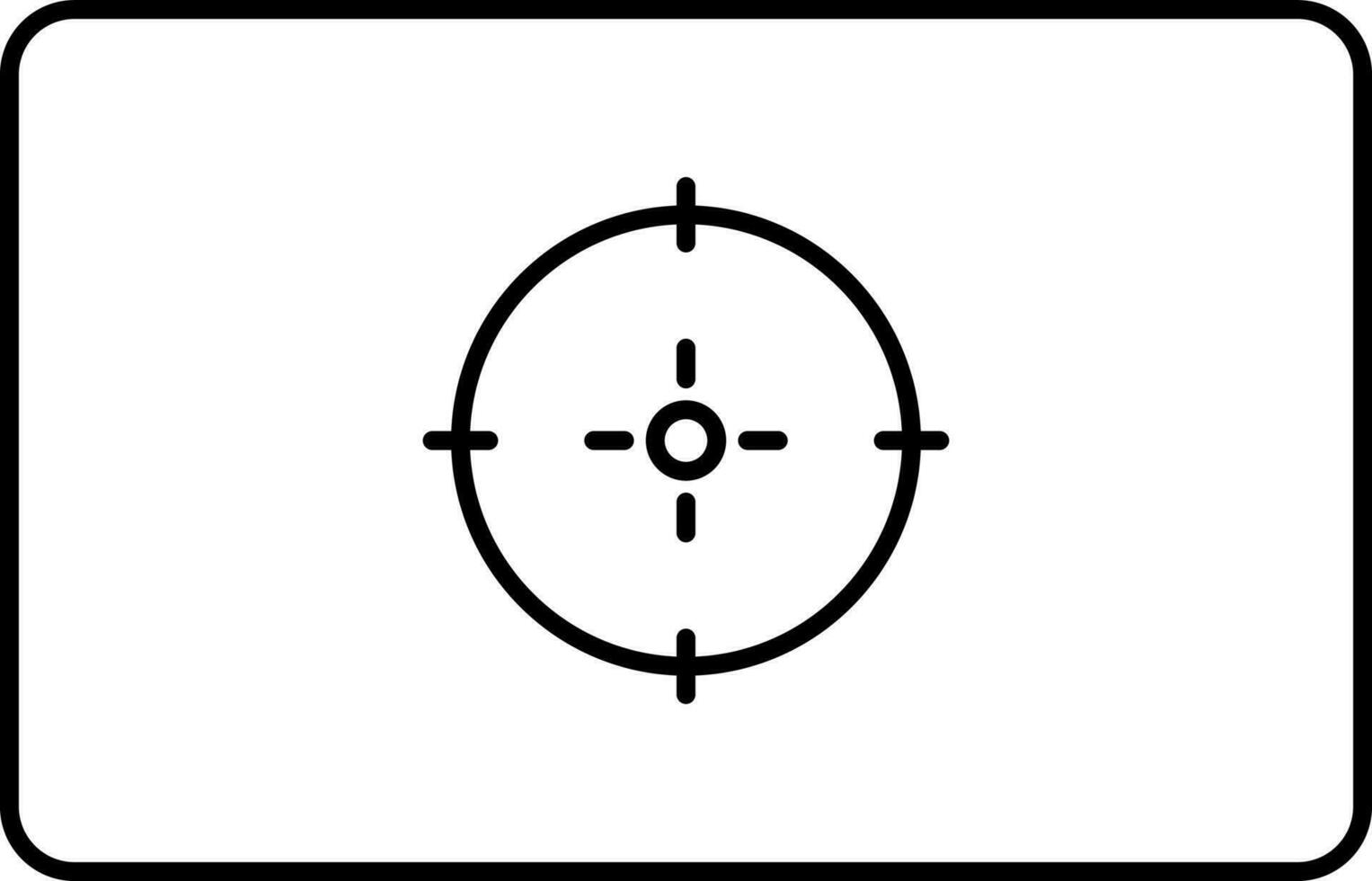 Target Point Black Linear Icon. vector